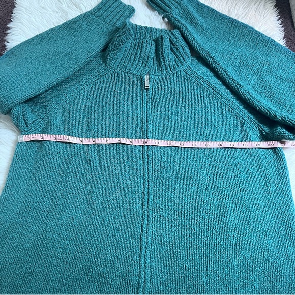 James Street Co Morgan Duel Zip Cardigan in Harbor Blue - Picture 3 of 6